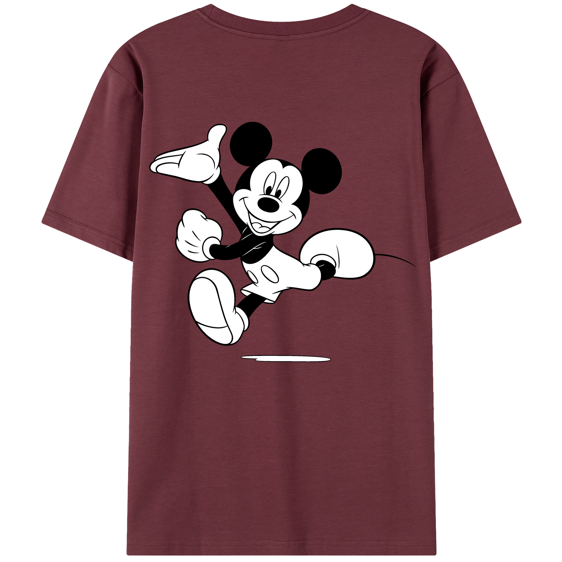 （画像用） ミッキーマウス Mickey Mouse 綿100％半袖Tシャツ（背面プリント）